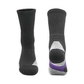 3 Pack Mens Thick Cushioned Sports Socks Black