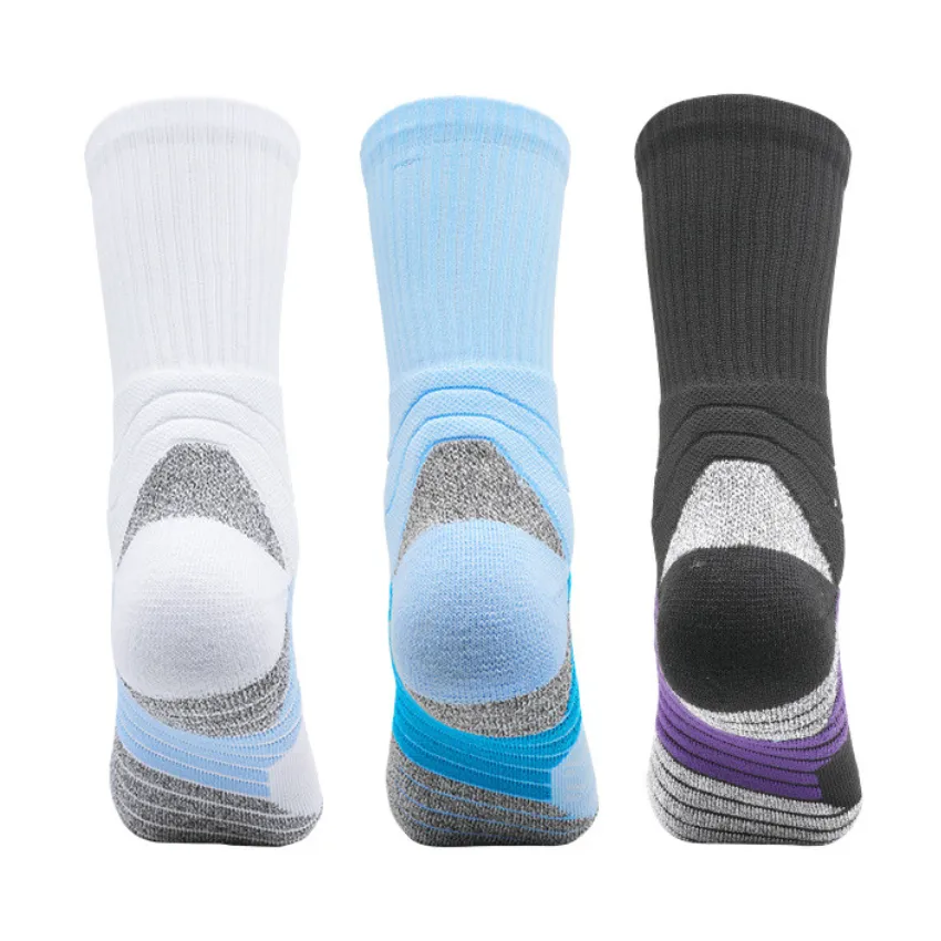3 Pack Mens Thick Cushioned Sports Socks Black