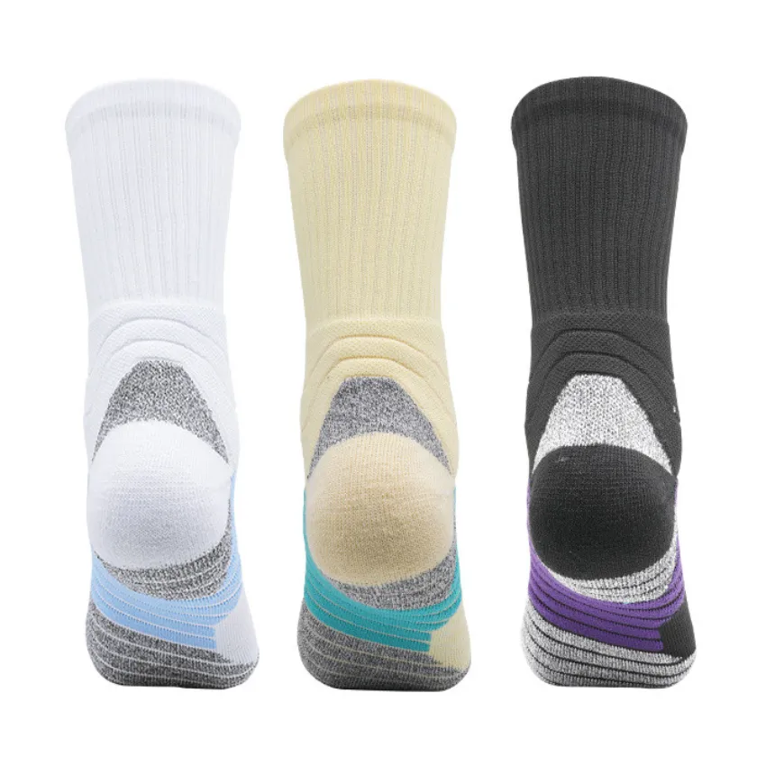 3 Pack Mens Thick Cushioned Sports Socks Black