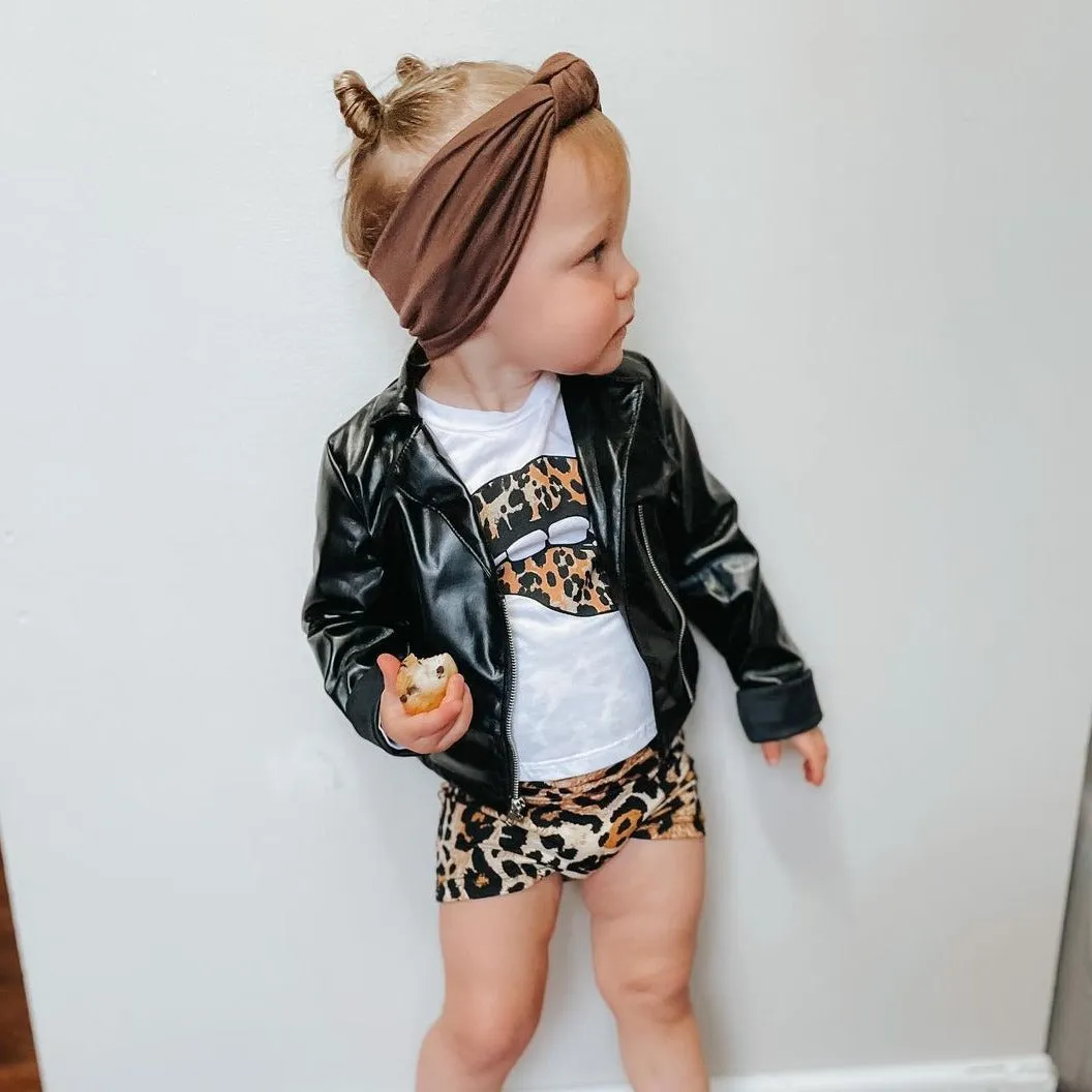 3-piece Baby Kiss Leopard Suits