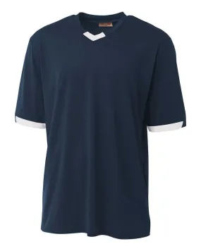 A4 N3011 The Stretch Pro - Mesh Baseball Jersey - Navy White