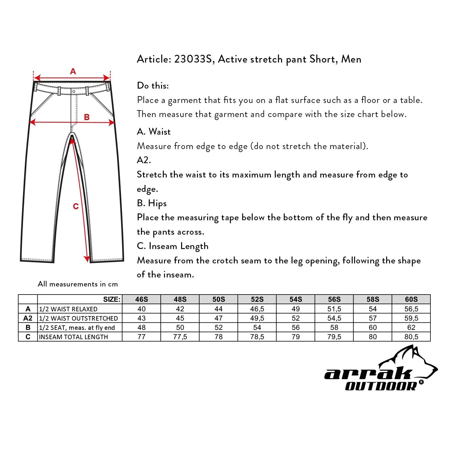 Active Stretch Pants Men's Khaki (Short)