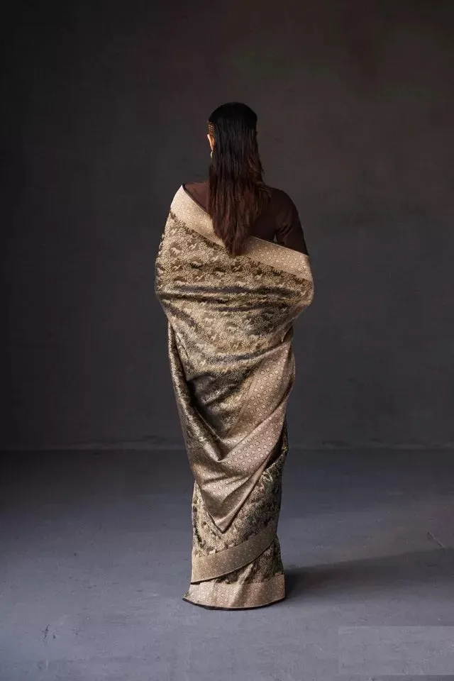 Banarsi Soft Silk Party Wear Saree With Blouse
