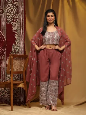 Beautiful Designer Georgette Readymade Plazzo Salwar Suit