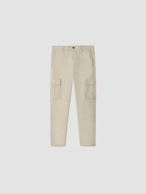 Cotton Cargo Trousers - Ecru