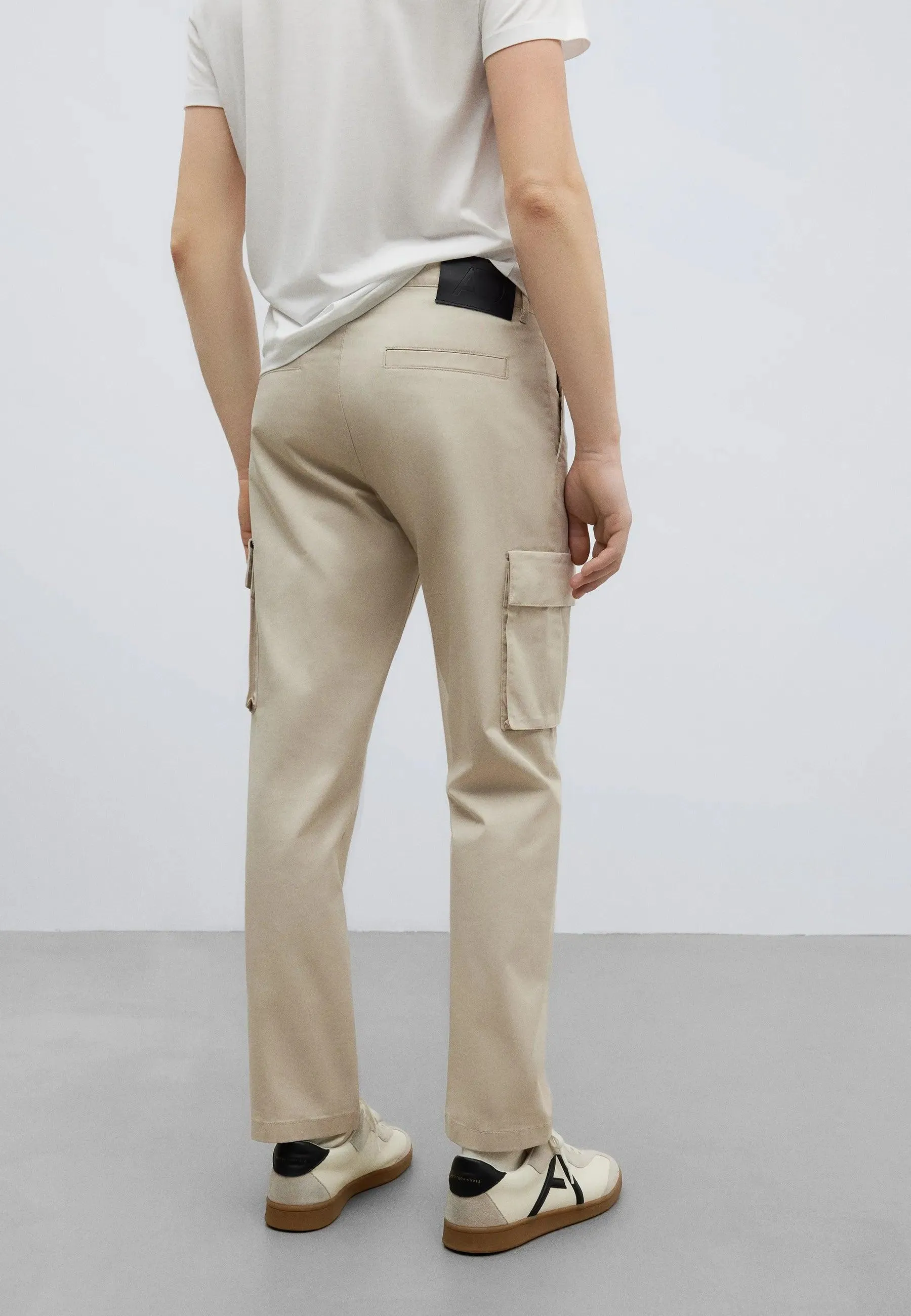 Cotton Cargo Trousers - Ecru