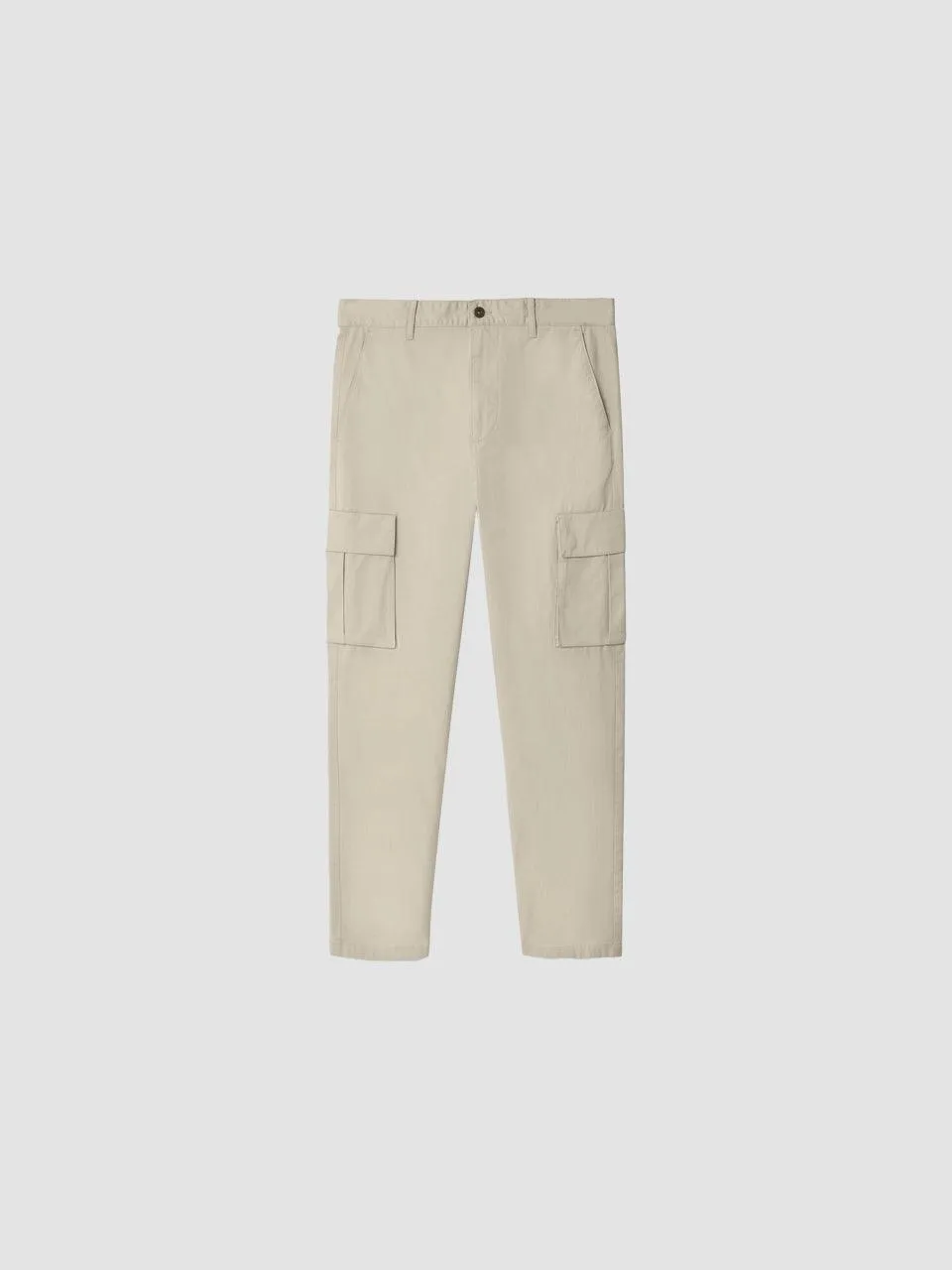 Cotton Cargo Trousers - Ecru