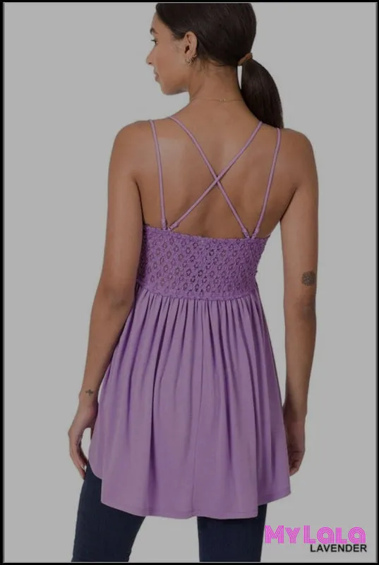 Crochet Lace Cami (Ash Grey)