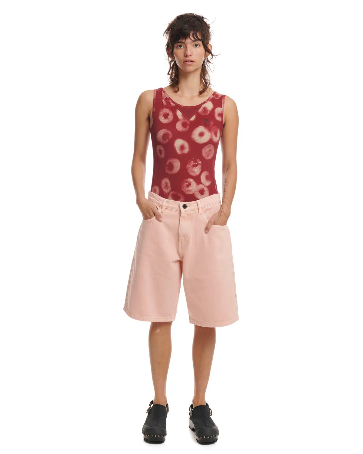 Denim Whale Short - Pink