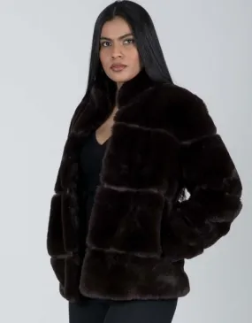 Dutch Faux Fur Jacket Chocolate