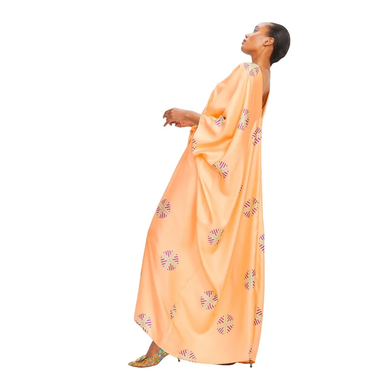 Elegant Soft Satin Silk Kaftan – Perfect for Evening Wear Caftan For Women's
