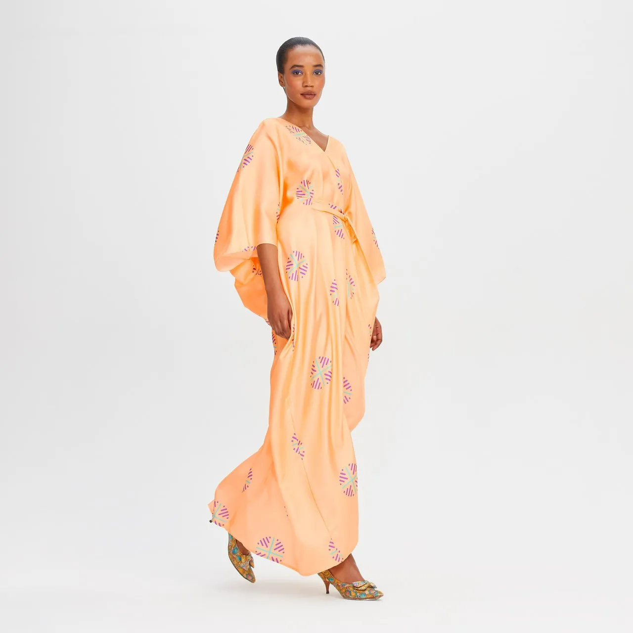Elegant Soft Satin Silk Kaftan – Perfect for Evening Wear Caftan For Women's