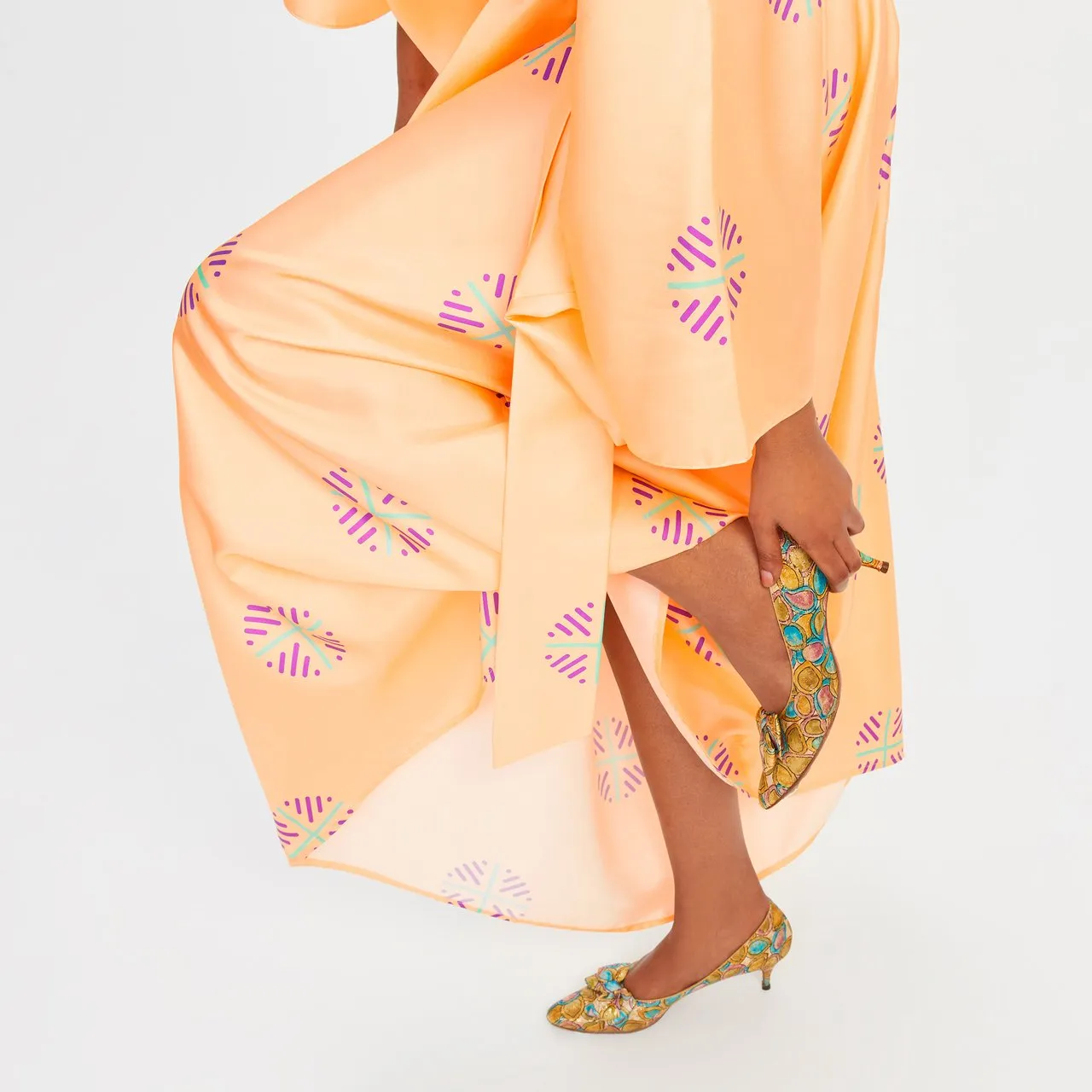 Elegant Soft Satin Silk Kaftan – Perfect for Evening Wear Caftan For Women's