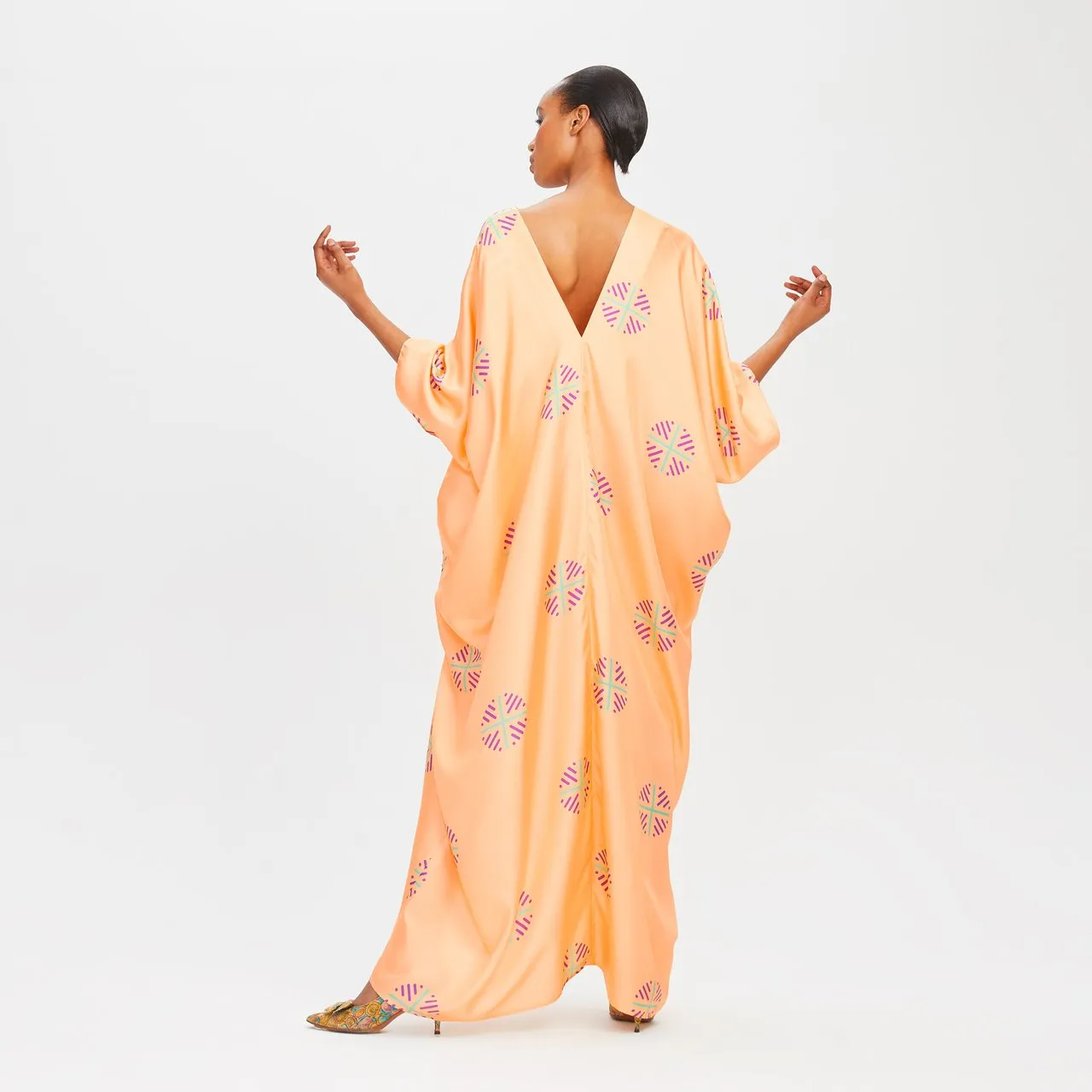 Elegant Soft Satin Silk Kaftan – Perfect for Evening Wear Caftan For Women's