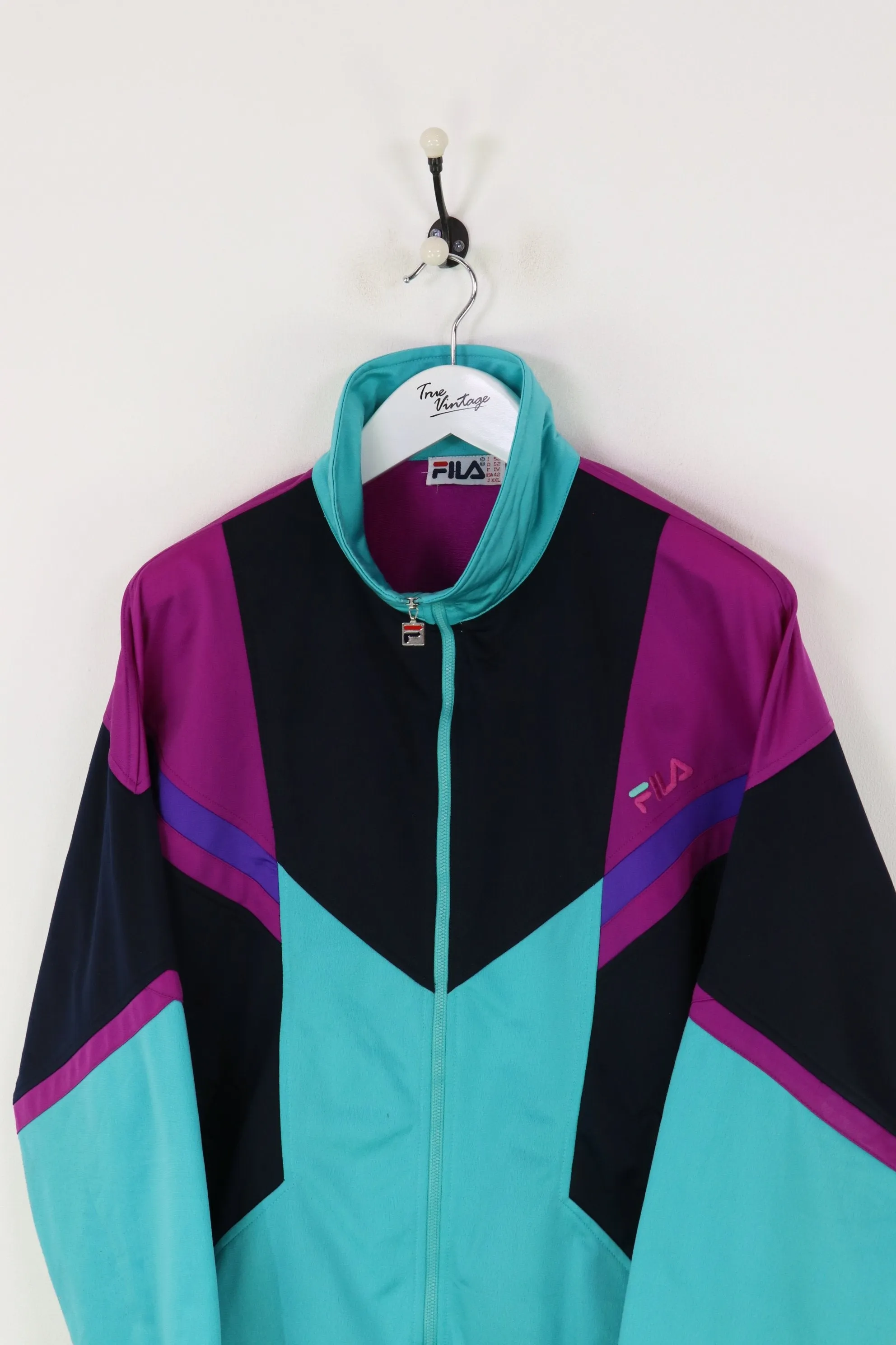 Fila Track Jacket Navy/Green/Pink Large