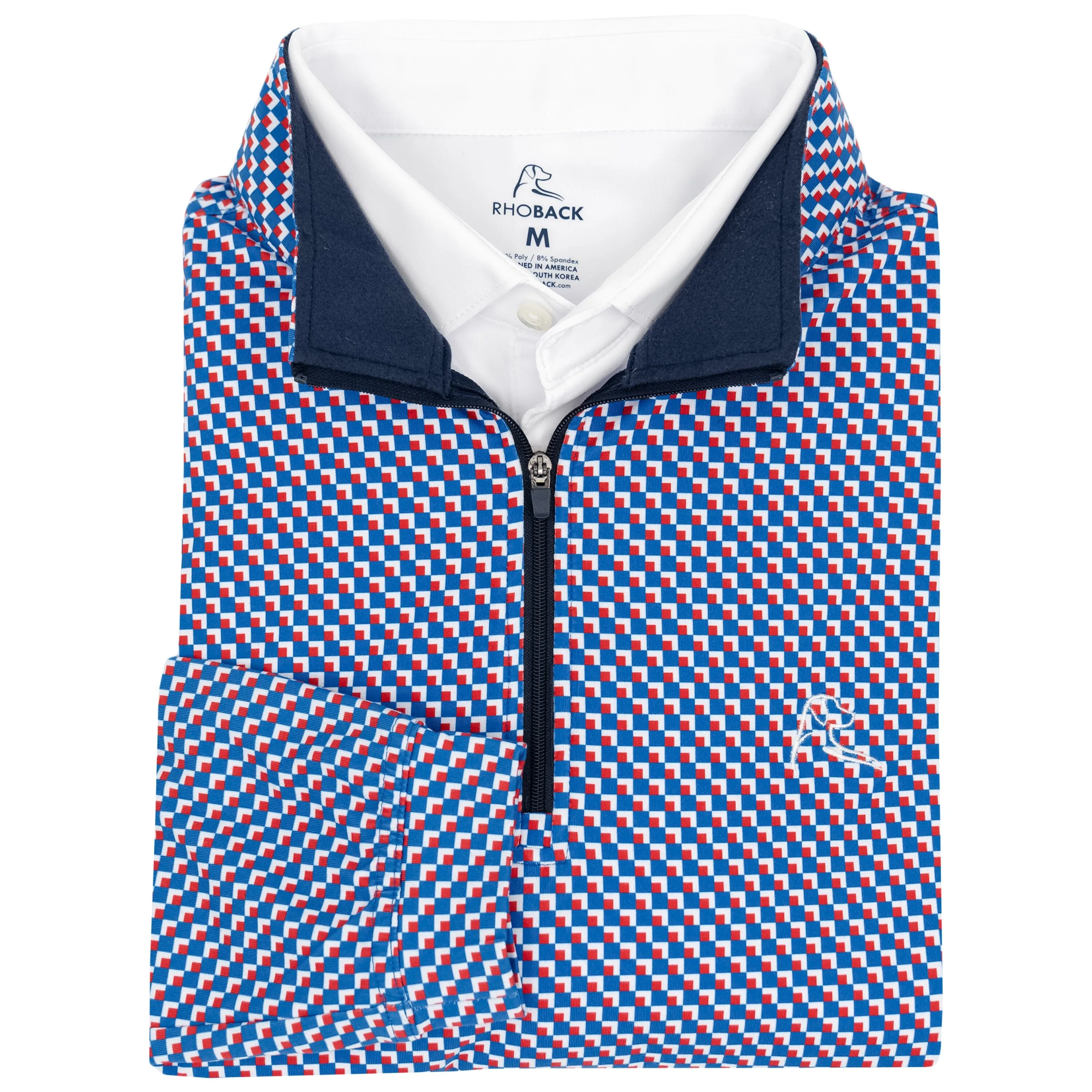 Flag Step Performance Q-Zip | The Flag Step - Cobalt Blue/Classic Red