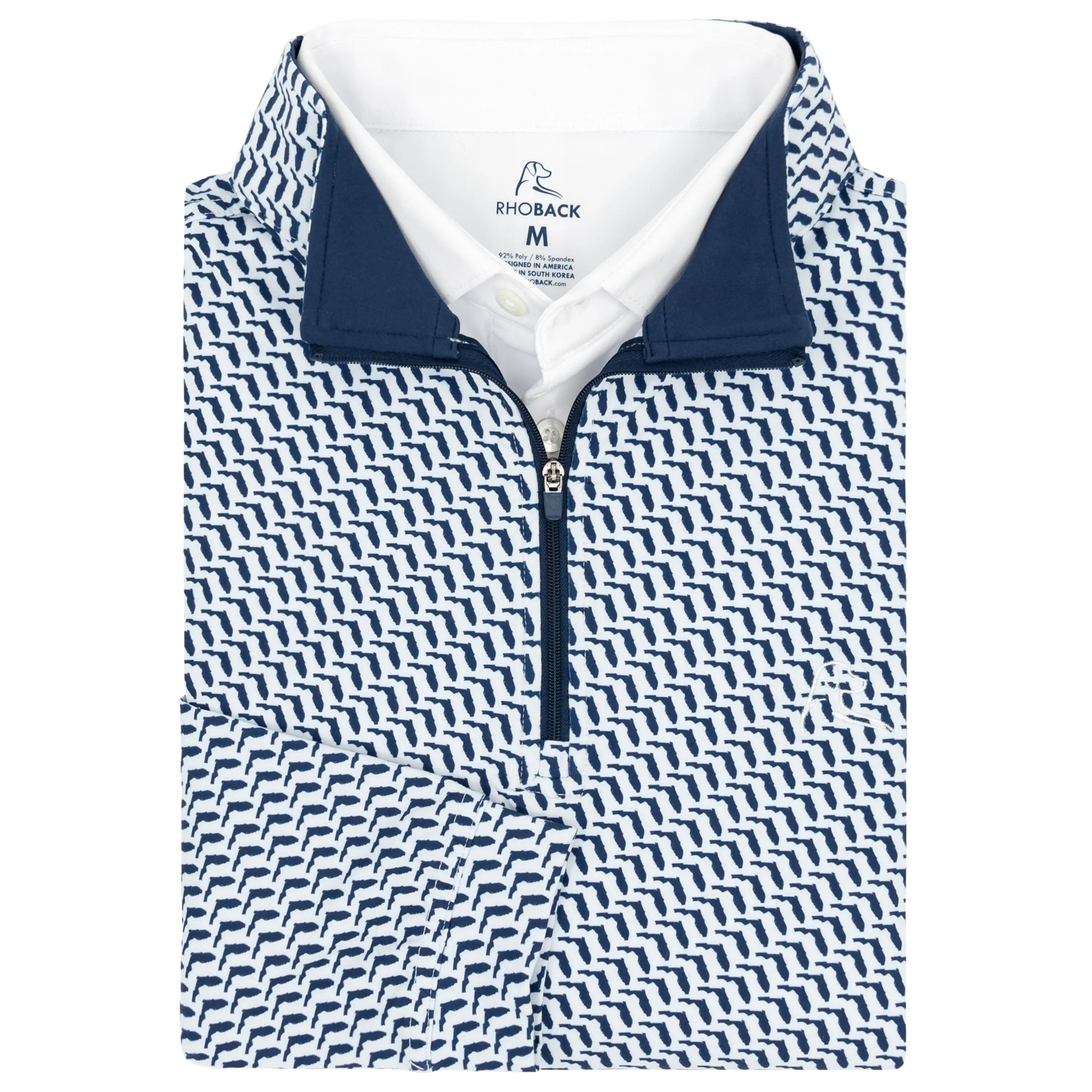 Florida Man Performance Q-Zip | The Florida Man - Admiral Navy/White