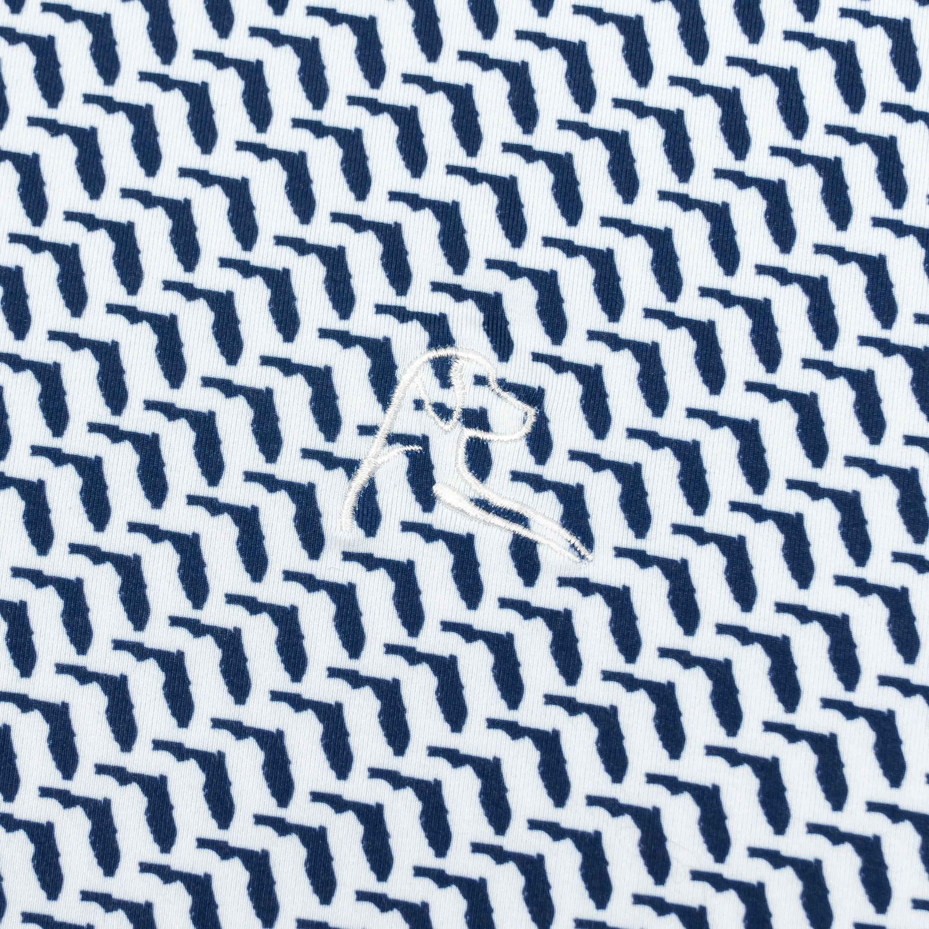 Florida Man Performance Q-Zip | The Florida Man - Admiral Navy/White