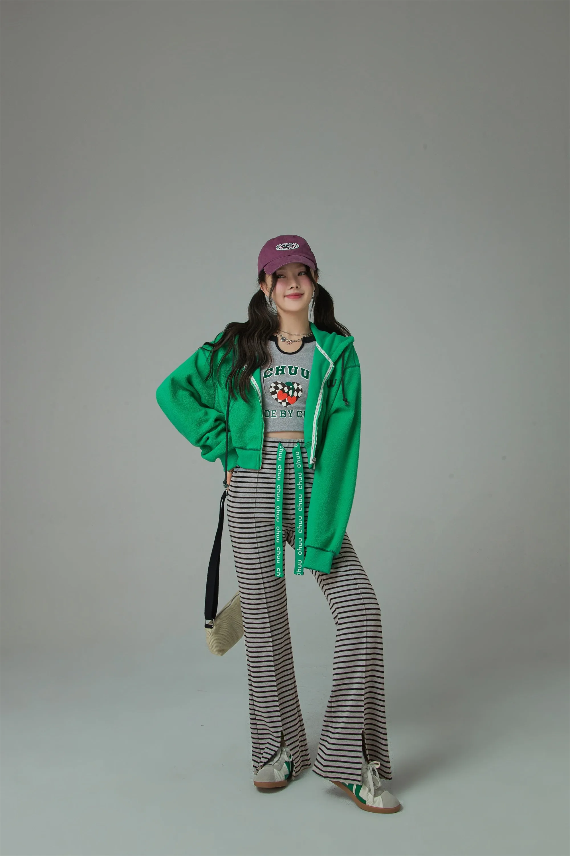 Good Vibes Stripe Slit Casual Pants