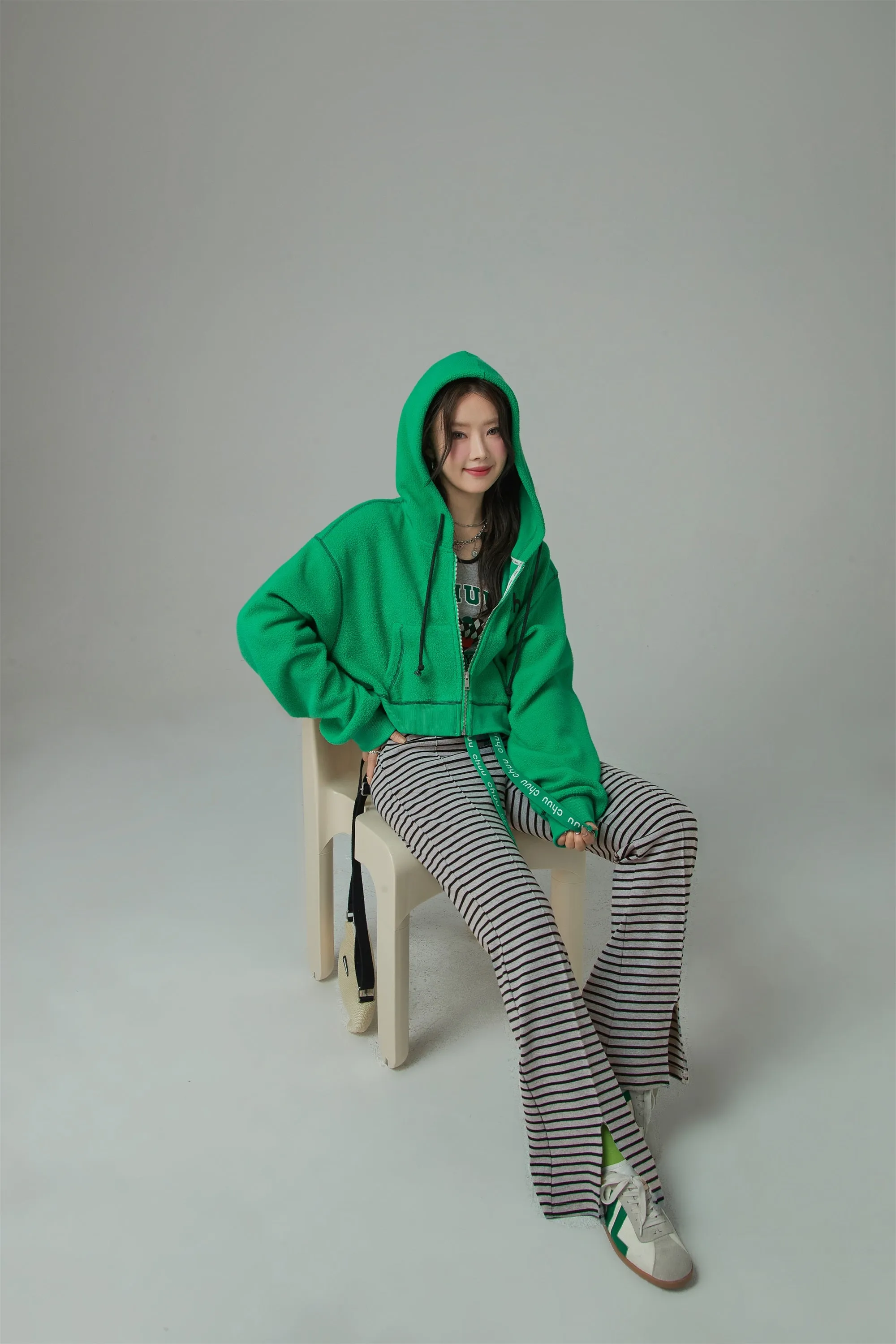 Good Vibes Stripe Slit Casual Pants