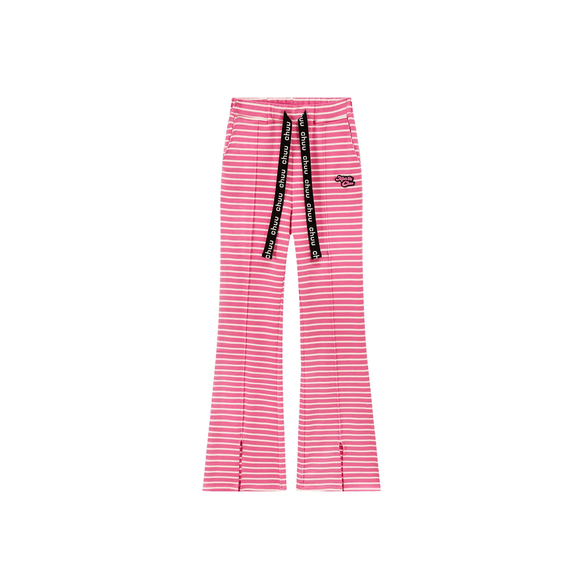 Good Vibes Stripe Slit Casual Pants
