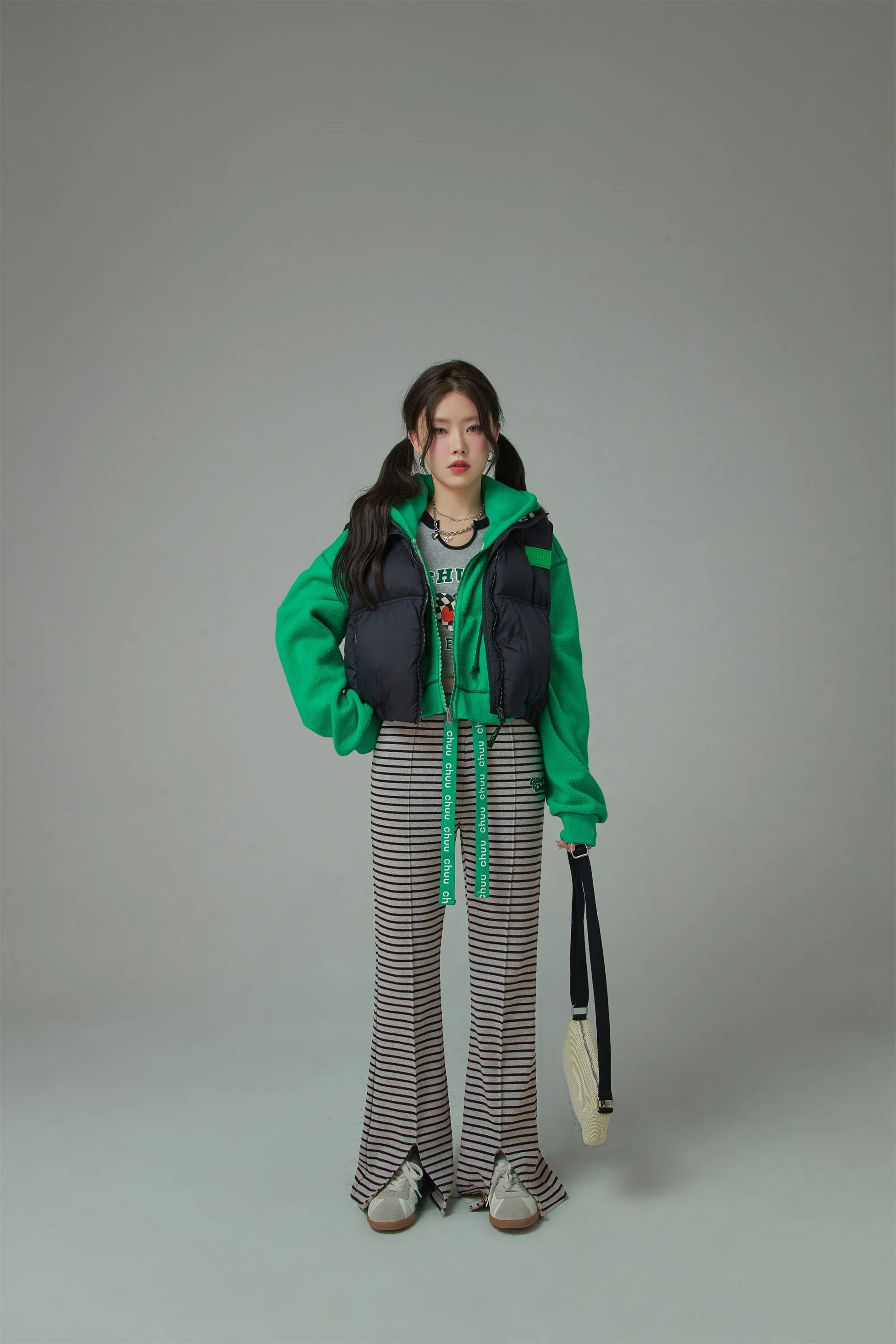 Good Vibes Stripe Slit Casual Pants