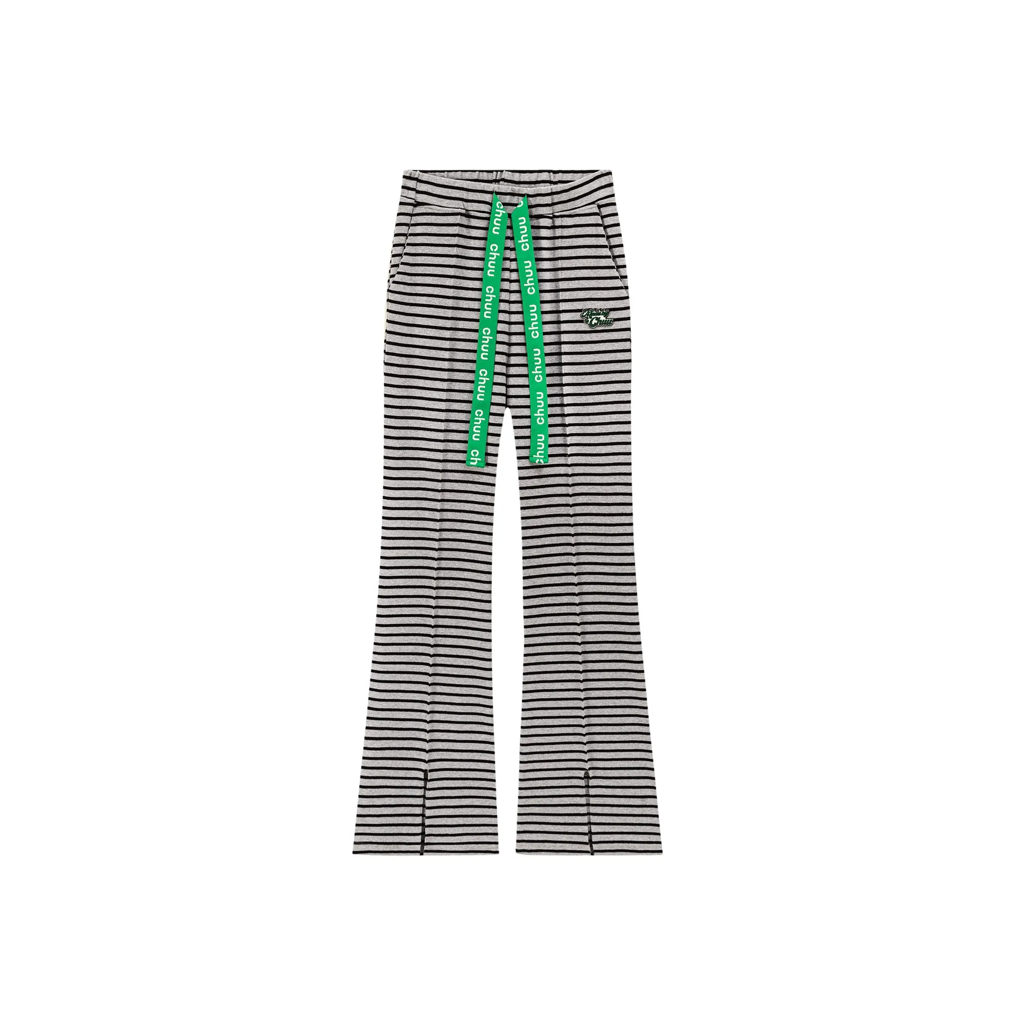 Good Vibes Stripe Slit Casual Pants