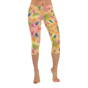 Hawaiian Gold Capri Leggings up to 5 XL