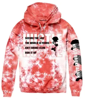 HUSTLE REPEAT TIE DYE HOODIE