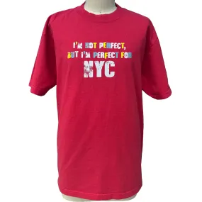I'm Not Perfect Oversized Red T-shirt