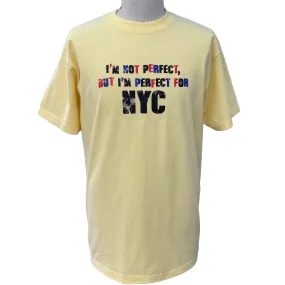 I'm Not Perfect Pale Yellow T-shirt