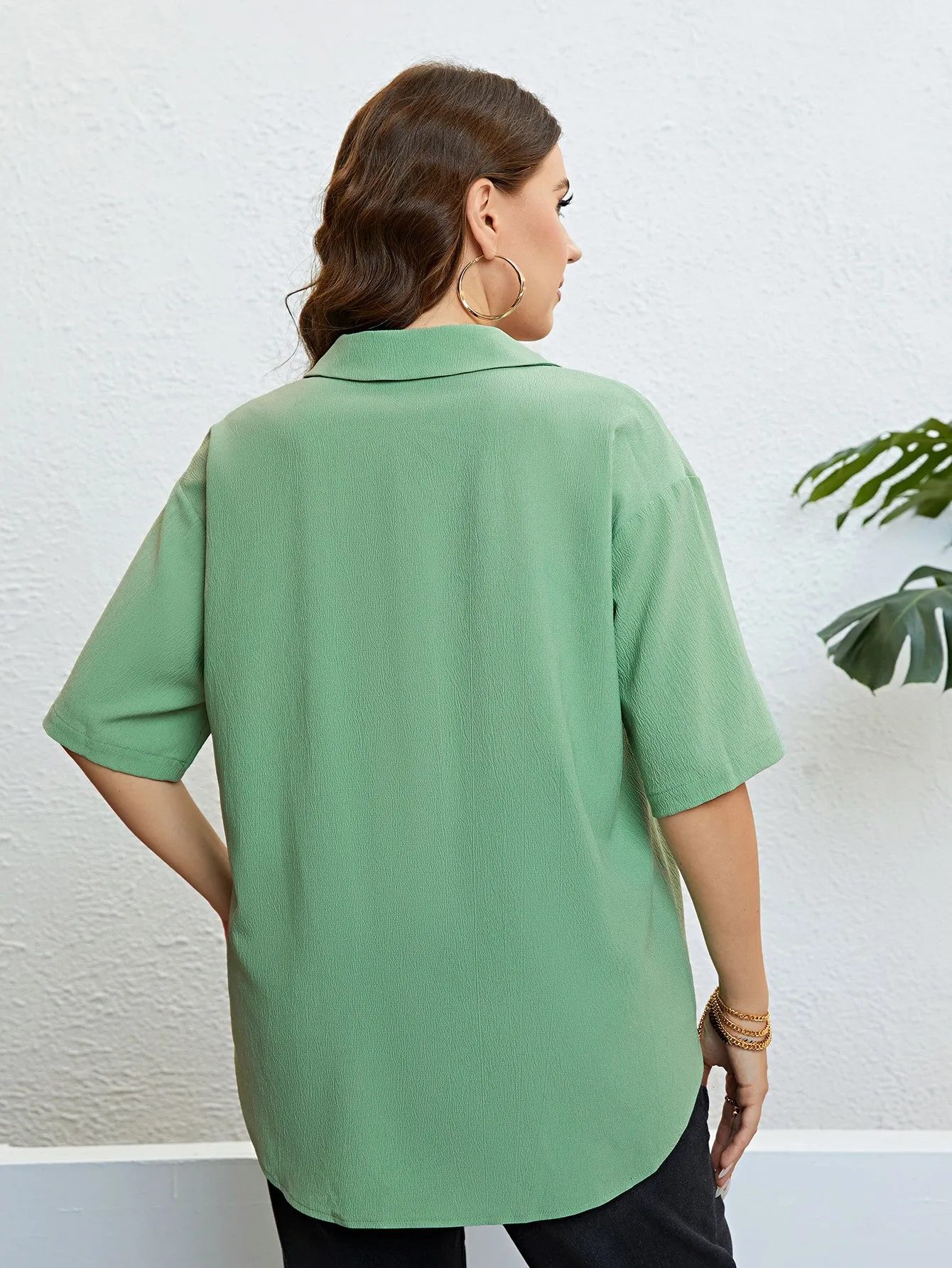 Johnny Collar Half Sleeve Shirt ( 1XL - 4X)