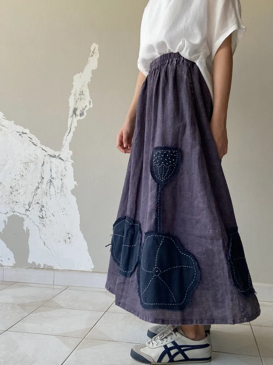 Lotus Linen Long Skirt