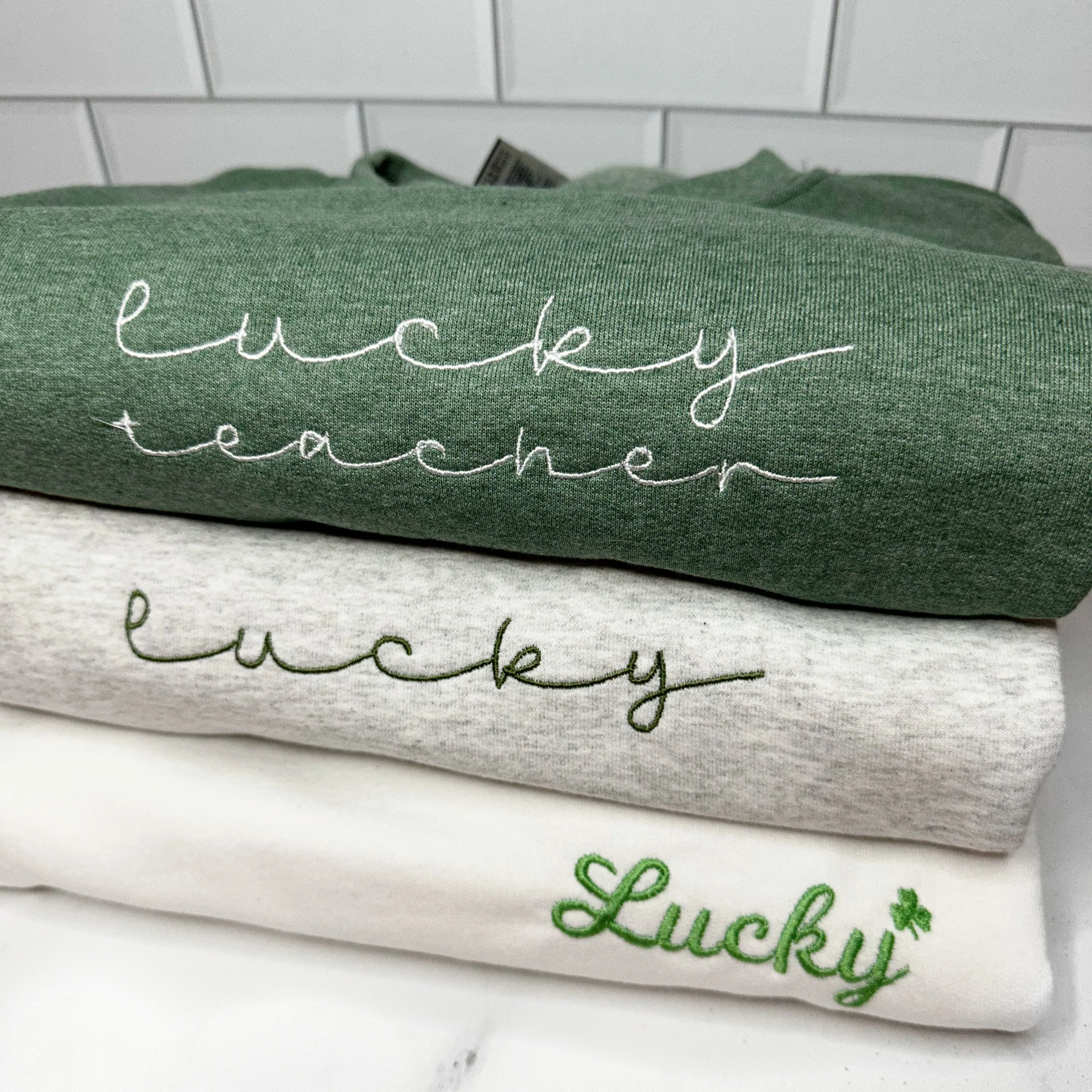 Lucky Embroidered Sweatshirts