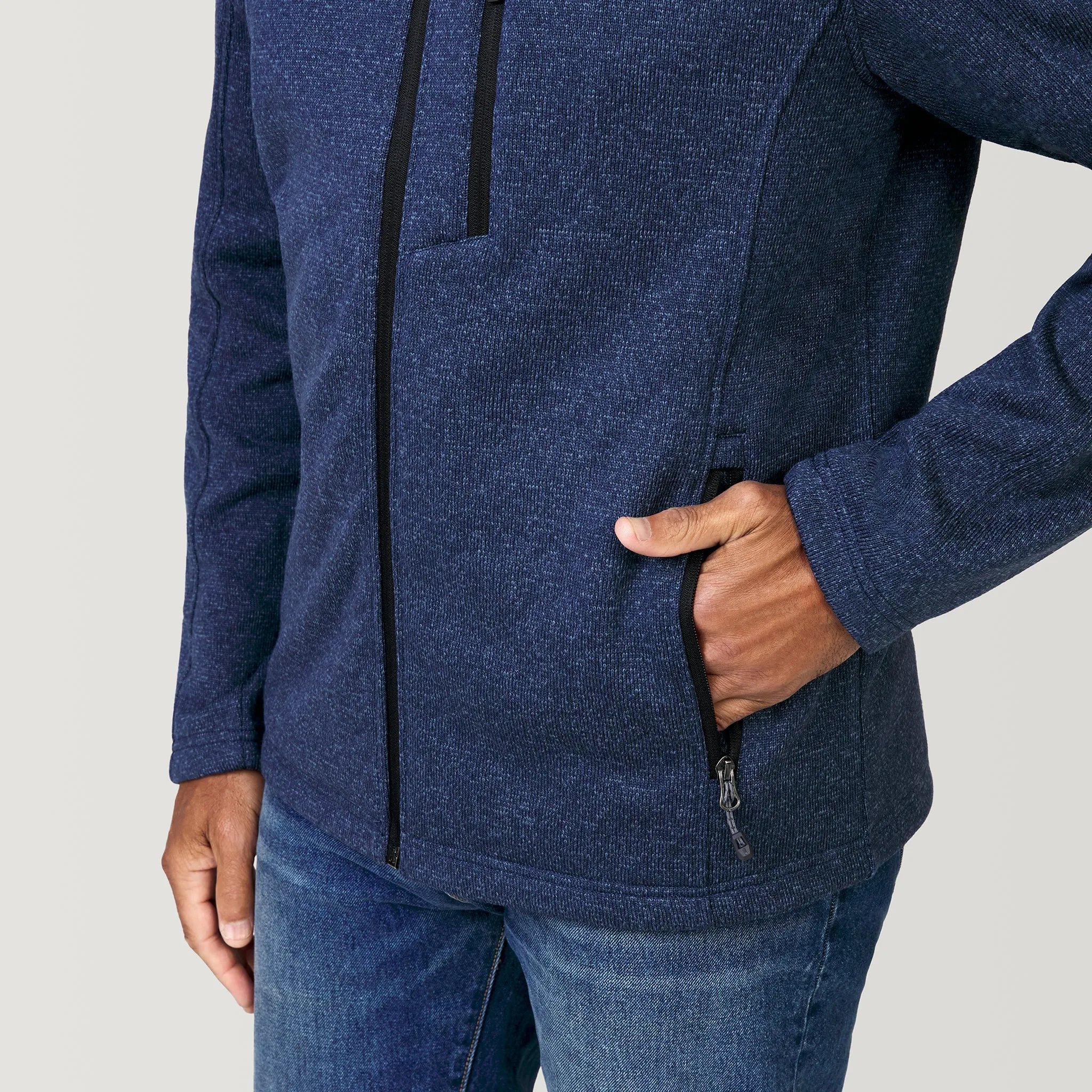 Men's Textured Frore Knit Fleece Jacket