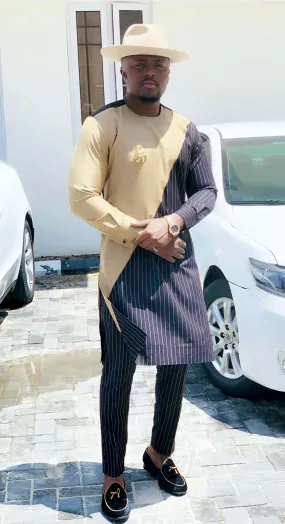 MG Men's Traditional African Wear/ Kafka, African Suit T164