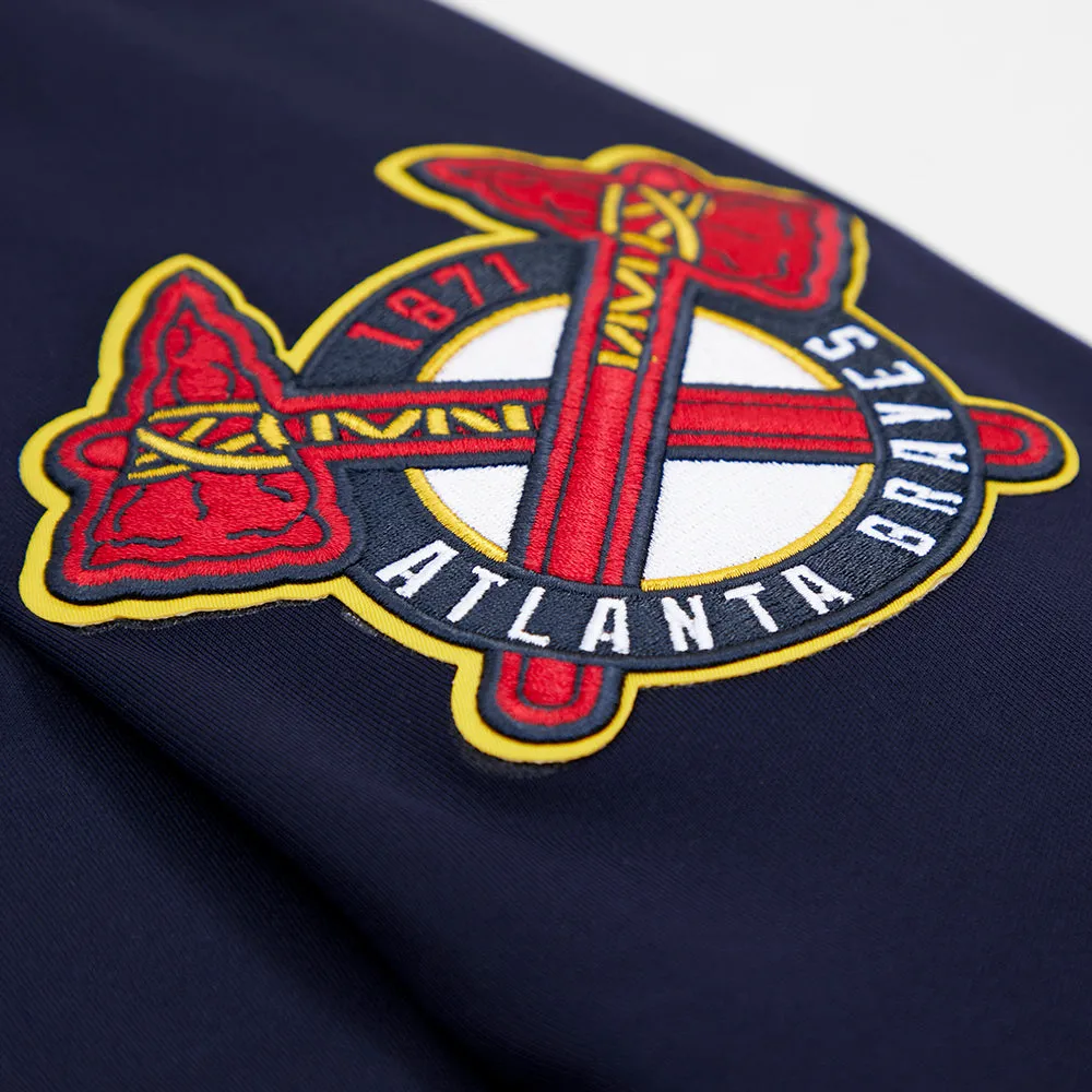 MLB ATLANTA BRAVES HOMETOWN MEN'S TRACK JACKET (MIDNIGHT NAVY/RED)