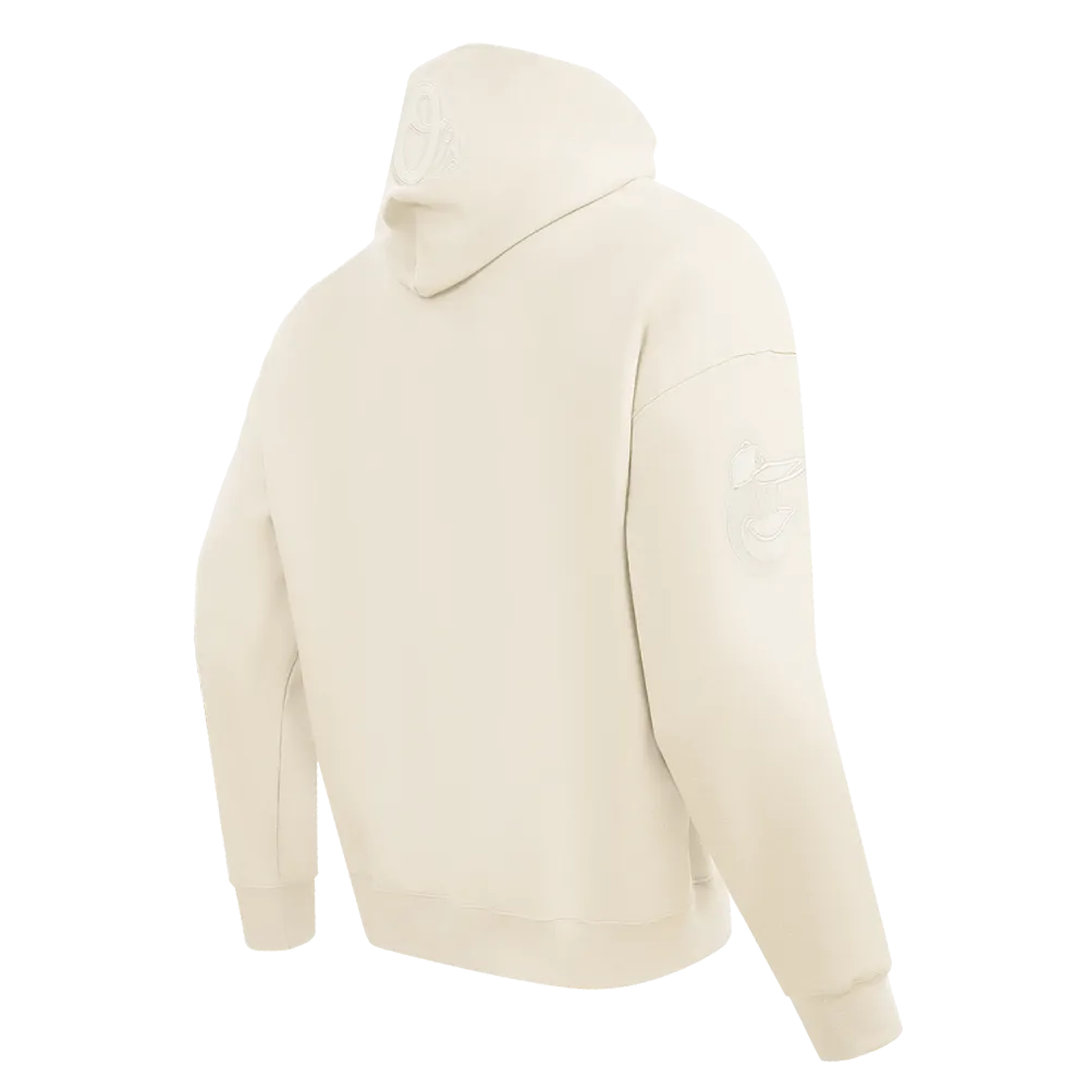 MLB BALTIMORE ORIOLES NEUTRAL MEN'S DROP SHOULDER PO HOODIE (EGGSHELL)