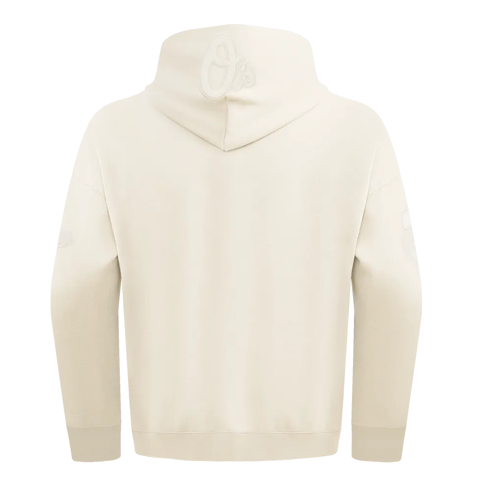 MLB BALTIMORE ORIOLES NEUTRAL MEN'S DROP SHOULDER PO HOODIE (EGGSHELL)