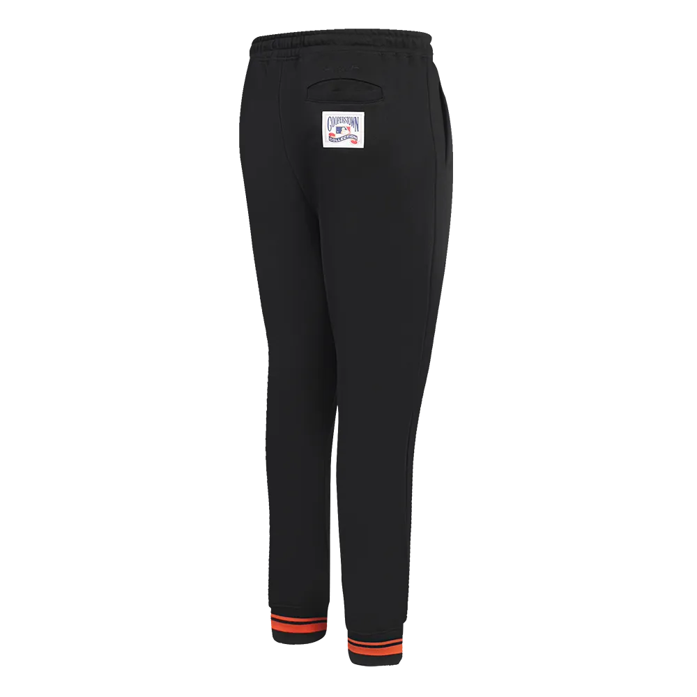 MLB BALTIMORE ORIOLES RETRO CLASSIC WOMEN'S RIB SWEATPANT (BLACK/ORANGE)