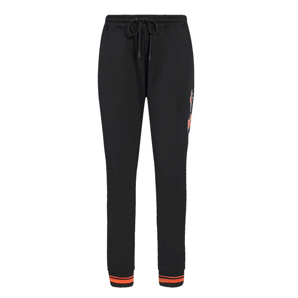 MLB BALTIMORE ORIOLES RETRO CLASSIC WOMEN'S RIB SWEATPANT (BLACK/ORANGE)