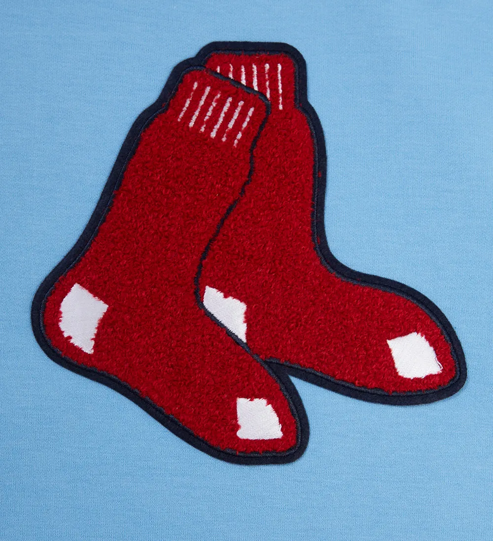 MLB BOSTON RED SOX CLASSIC CHENILLE MEN'S FZ PO HOODIE (UNIVERSITY BLUE)