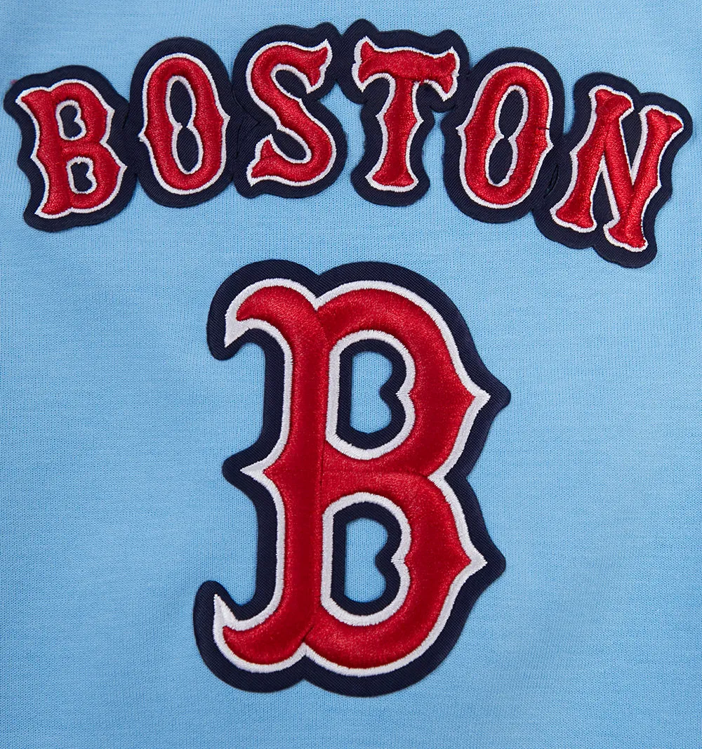 MLB BOSTON RED SOX CLASSIC CHENILLE MEN'S FZ PO HOODIE (UNIVERSITY BLUE)