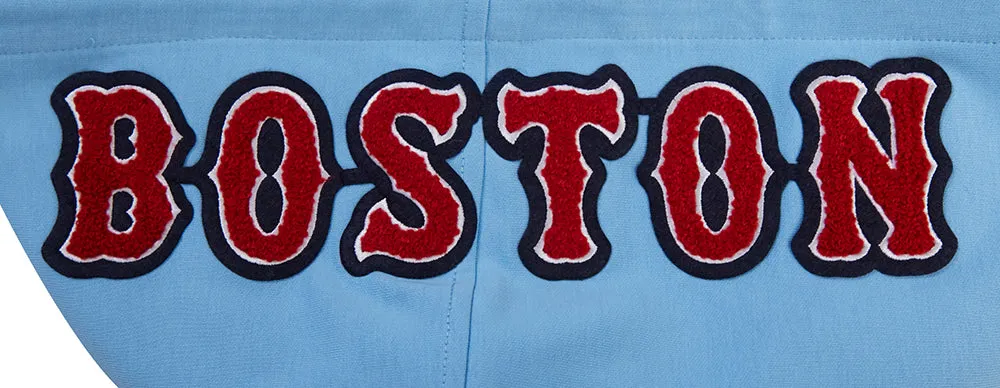 MLB BOSTON RED SOX CLASSIC CHENILLE MEN'S FZ PO HOODIE (UNIVERSITY BLUE)