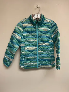 North Face Size 7 Blue & Green Down Girls Jackets