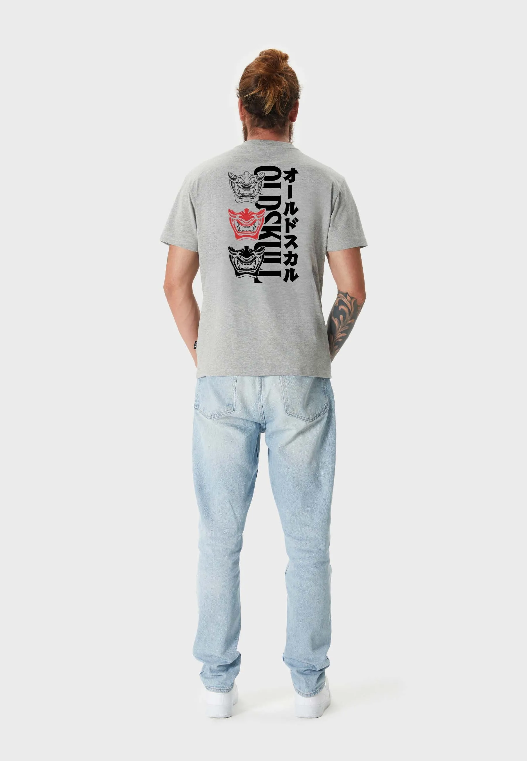 Oni Orgy Backprint T-Shirt Heather Grey