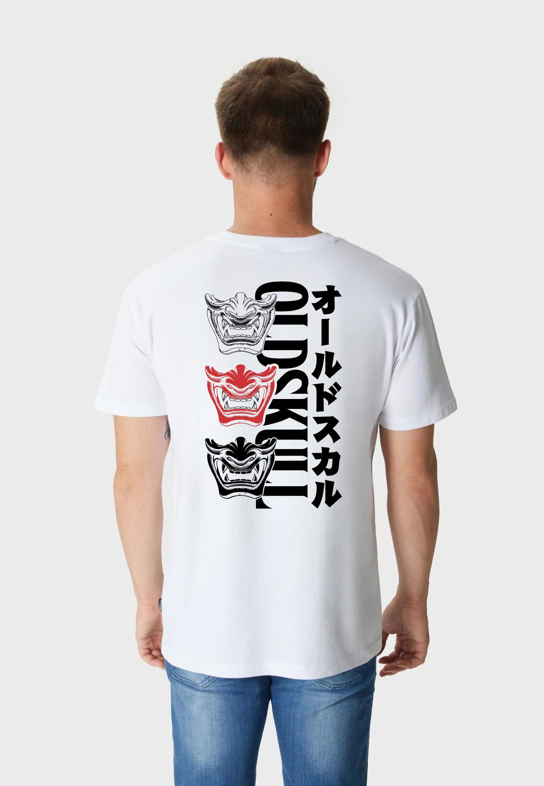 Oni Orgy Backprint T-Shirt White