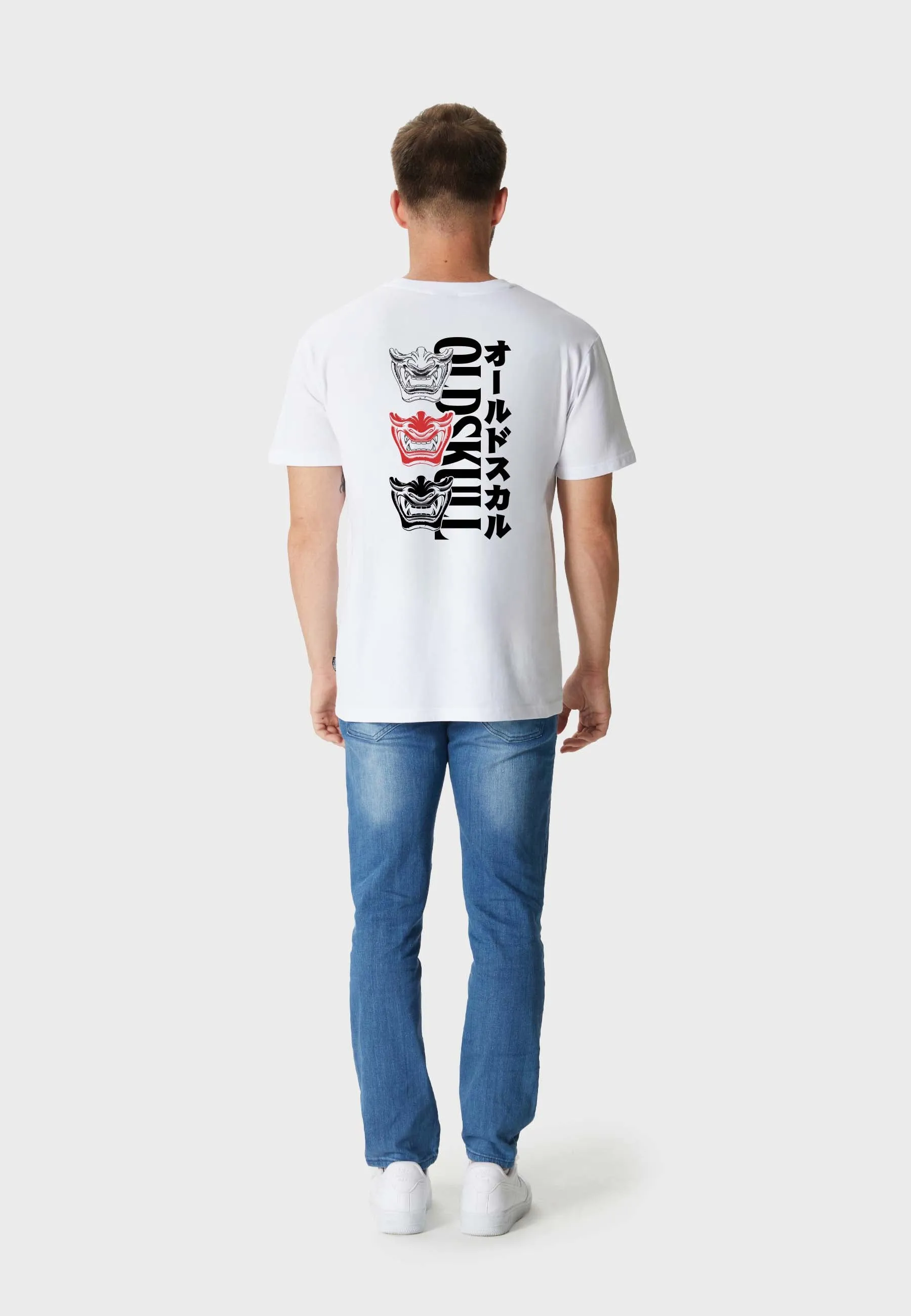 Oni Orgy Backprint T-Shirt White