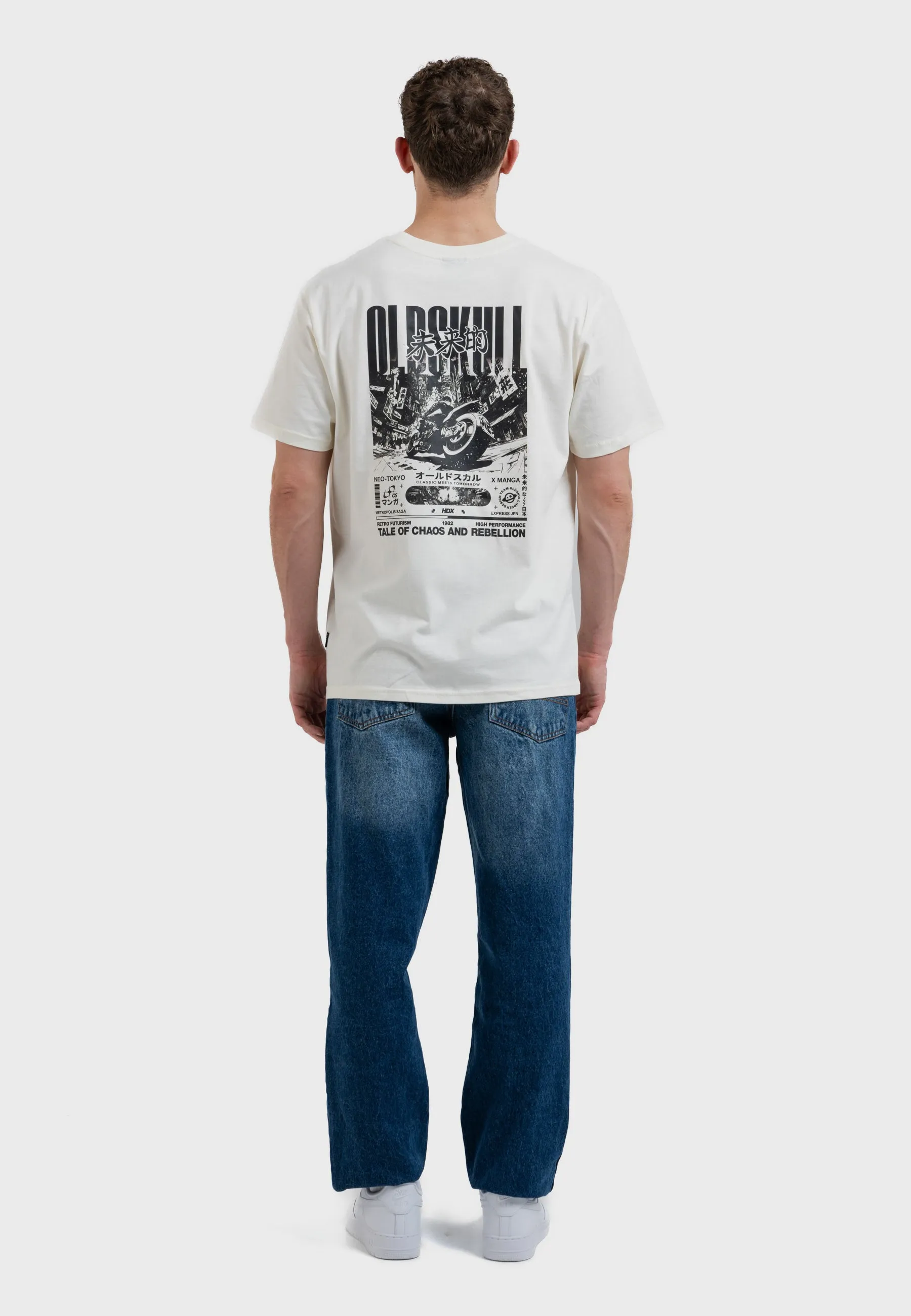 OS Cyber Racer Backprint T-Shirt Off White