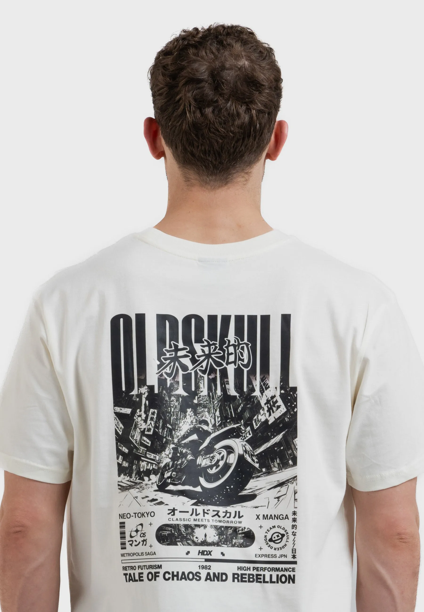 OS Cyber Racer Backprint T-Shirt Off White